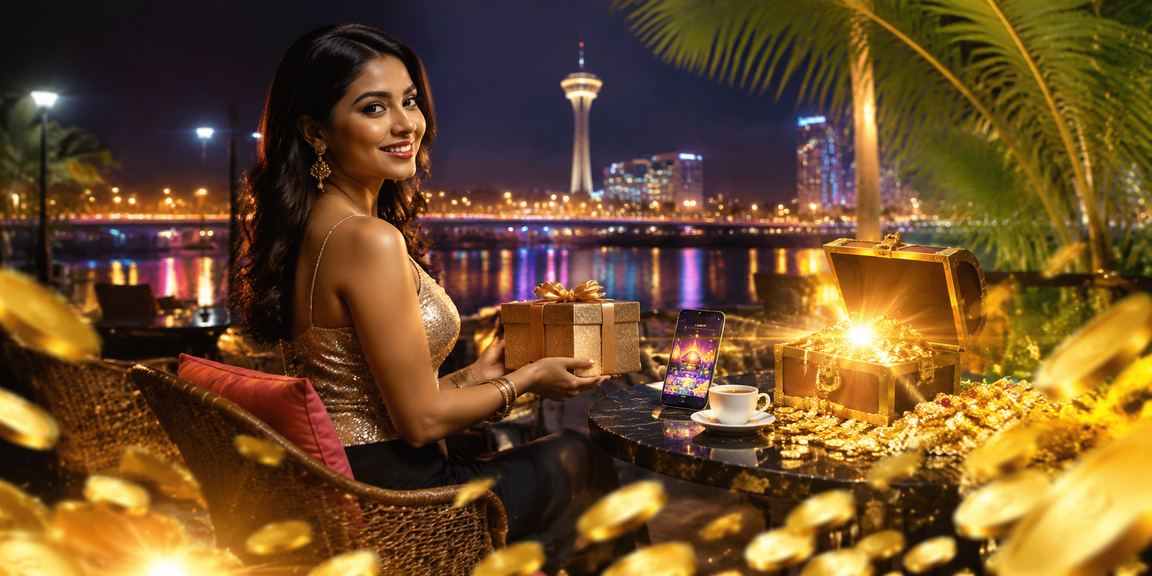 Ahmedabad riverfront entertainment and casino beach at dusk